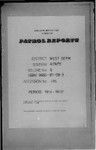 Patrol Reports. West Sepik District, Aitape, 1958 - 1959