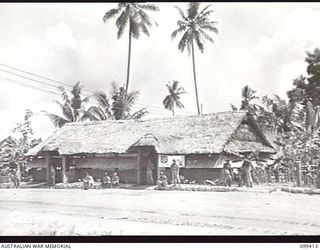 RABAUL, NEW BRITAIN, 1945-12-12. THE YMCA-SALVATION ARMY RECREATION HUT AT 28TH INFANTRY BATTALION