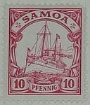 Stamp: Samoan Ten Pfennig