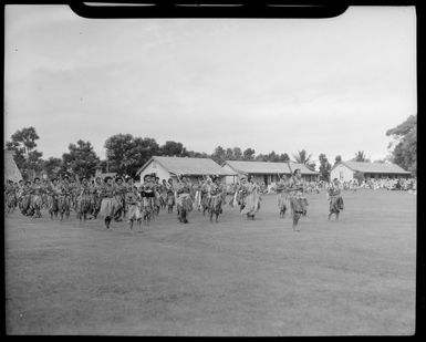 Fijian native dancers, performing for tourists, Suva, Fiji