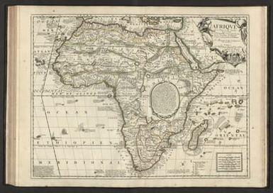 Afrique selon les Relations les plus Nouvelles dresseé et dediée par le P. Coronelli Cosmographe de la Serenissime Republique de Venise. Corrigée et augmentée par le Sr. Tillemon. A Monseigneur le Duc de Brissac Pair de France. A Paris, Chez Jean Baptiste Nolin, sur le Quay de l’Horloge du Palais Vers le Pont Neuf, à l'enseigne de la Place des Victoires. Avec Privilege du Roy. 1689.