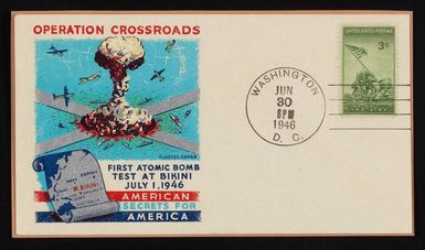 Fluegel Patriotic Cover commemorating first atomic bomb test at Bikini Islands