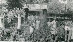 Girls of the boarding school gardening