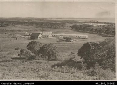 Pineapple Cannery and Paw Paw plantation in foreground