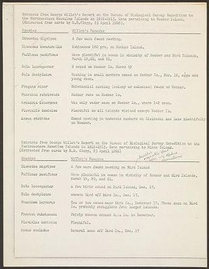 National Museum of Natural History (U.S.) Pacific Ocean Biological Survey Program field research records, 1961-1973 : manuscript from BSFIO files - Coultas, etc