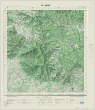 Carte de la Nouvelle Caledonie 150 000: Mé Maoya