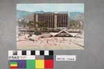 Postcard: Beachfront hotel scene