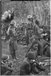 Bride price ritual: bride and others eat food provided by groom's group