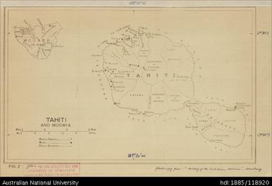 French Polynesia, Tahiti and Moorea, 1:316 800