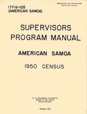 [Folder 102] American Samoa - Supervisor's Program Manual