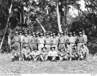 DUMPU, NEW GUINEA. 1944-06-20. PERSONNEL OF NO. 1 PLATOON, 11TH DIVISION CARRIER COMPANY. LEFT TO RIGHT: FRONT ROW: Q138132 PRIVATE (PTE) J. W. PATCHETT; VX88515 PTE C. G. GRAINGER; VX120320 LANCE ..