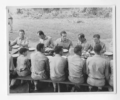 [Servicemen Having Lunch Around Picinic Table, #2]