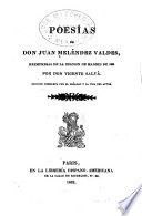 Poesías de Don Juan Melendez Valdes