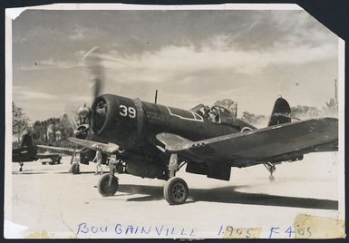 Vought F4U Corsair aircraft, Bougainville, Papua New Guinea, during World War II