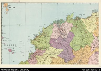 Fiji, Vanua Levu and Adjacent Islands, Colony of Fiji, Northwest Sheet, 1954, 1:126 720