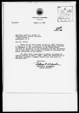 Amendment XXV: Succession to the Presidency and Vice-Presidency, 1967 - State: Hawaii