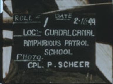 USMC 103870: Amphibious patrol school on Guadalcanal