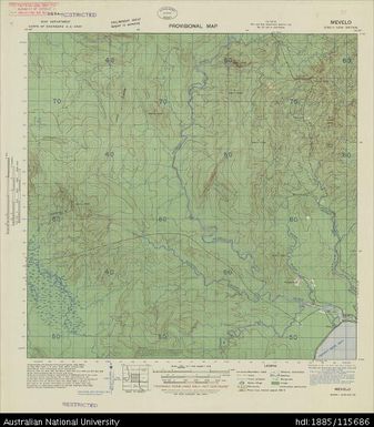 Papua New Guinea, New Britain, Mevelo, Provisional map, Sheet B56/2, 1943, 1:63 360