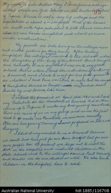 Hand-written biographical notes by Sister Andrew Mary