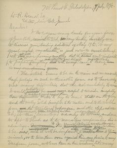 Letter from Benjamin Smith Lyman to William Randolph Hearst