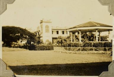 Unidentified building and band rotunda? in Suva, 1928