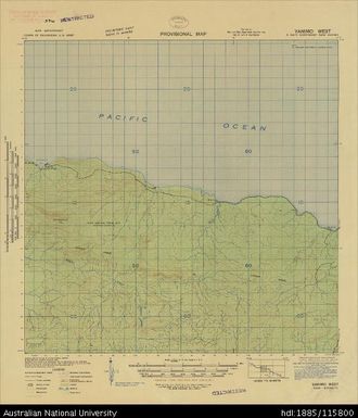 Papua New Guinea, Northeast New Guinea, Vanimo West, Provisional map, Sheet A54/11, 1248, 1943, 1:63 360