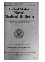 United States Naval Medical Bulletin, Vol. 41, Nos. 1-6, 1943