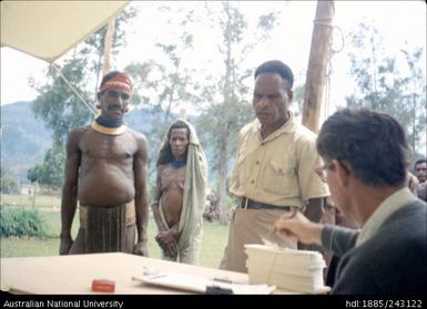 People waiting to vote