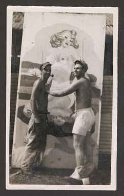 [Whitehill and Counts with Pin-Up Painting]