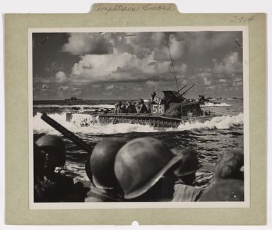 Amphtracs Smash Against the Beach of Angaur