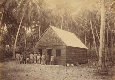 Traders house Namorik. From the album: Views in the Pacific Islands