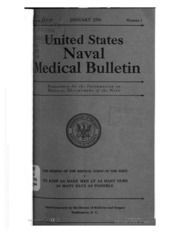 United States Naval Medical Bulletin Vol. 34, Nos. 1-4, 1936