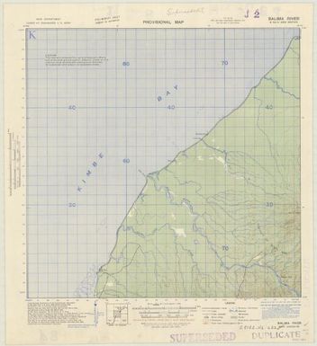 New Britain, provisional map (Balima River)