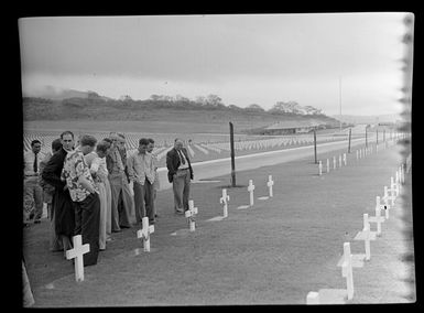 Grave of American reporter, Ernie Pyle, National Memorial Cemetery of the Pacific, Honolulu, Hawaii