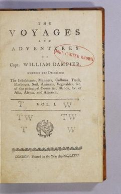 The voyages and adventures of Capt. William Dampier. : Wherein are described the inhabitants, manners, customs, trade, harbours, soil, animals, vegetables, &c. of the principal countries, islands, &c. of Asia, Africa, and America
