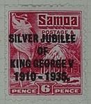 Stamp: Samoan Six Pence