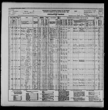 1940 Census Population Schedules - Hawaii - Honolulu County - ED 2-79