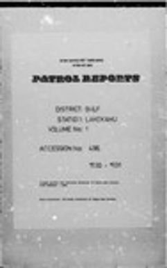 Patrol Reports. Gulf District, Lakekamu, 1930-1931