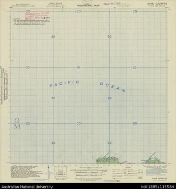 Papua New Guinea, New Britain, Cape Gauffre, Provisional map, Sheet B55/8, 1943, 1:63 360