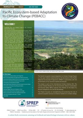 Pacific Ecosystem-based Adaptation to Climate Change (PEBACC) : Issue 9 newsletter. January - May, 2020.