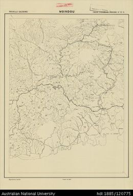 New Caledonia, Moindou, Sheet 12-O (West), 1:40 000