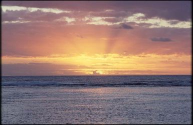 Waterscape sunset, Rarotonga