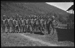 Men of Mondo, a Mafulu village, at Popole, a Catholic mission in the mountains of Central Province