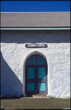 Ziona Tapu church, Atiu.