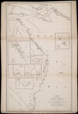 Carte d'une partie de la Nouvelle Hollande et l'isle des Arsacides decouverte par Mrs de Bougainville de Surville et Shortland : et de quelques autres cotes de la Mer du Sud / par Mr. de Laborde