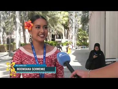 Climate warrior and climate change advocate Miss Samoa Moemoana Schwenke at COP28