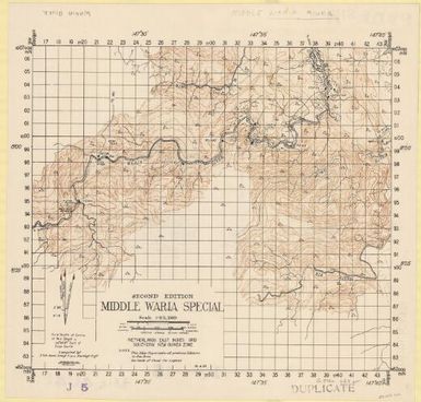 Middle Waria special / compiled by 2/1st Aust. Army Topo. Survey Coy ; reproduced by 69th Engr. Co. (Top.) Detachment