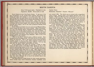 (Text Page) South Dakota.