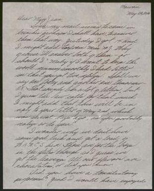 [Letter from Walter Patrick to Mary Jean Ross - May 23, 1943]