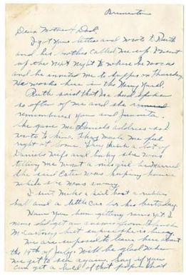 [Letter From Robert McNutt to His Parents - June 25, 1938]